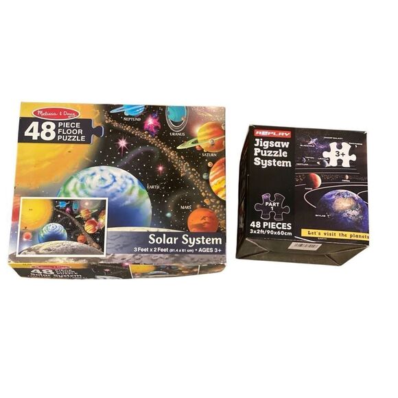 Melissa and Doug Solar System Floor Puzzle set of 2 - Picture 1 of 3